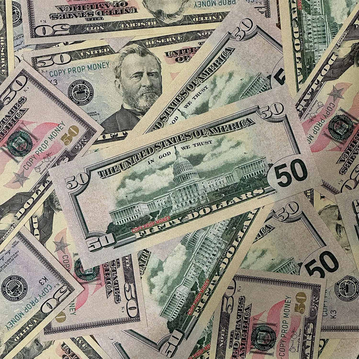 $50 United States New Series Full Print Premier Prop Money Stack - Prop Money Inc.