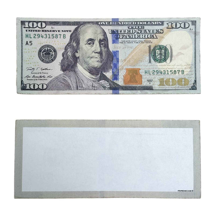 $100 Close-Up ✔️RealAged™ New Series Bills – Realistic Hero Prop Money - Prop Money Inc.