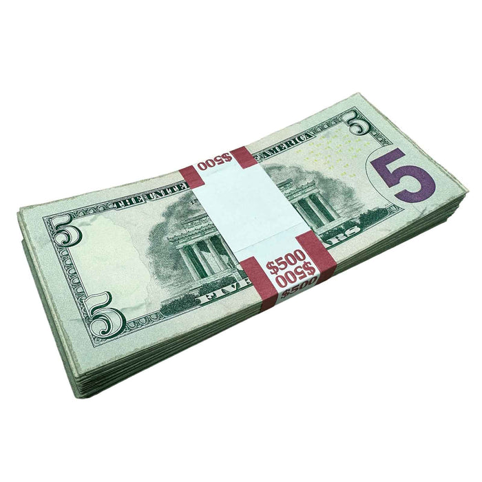 $5 Close-Up ✔️RealAged™ New Series Bills – Realistic Hero Prop Money - Prop Money Inc.