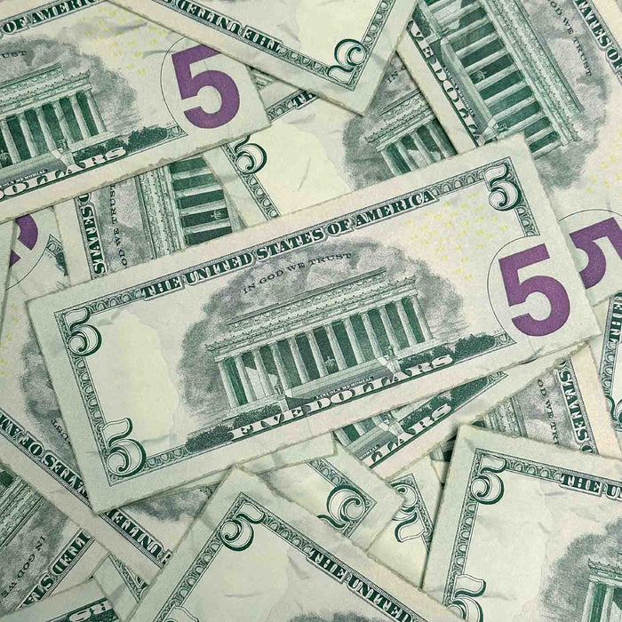 $5 Close-Up ✔️RealAged™ New Series Bills – Realistic Hero Prop Money - Prop Money Inc.