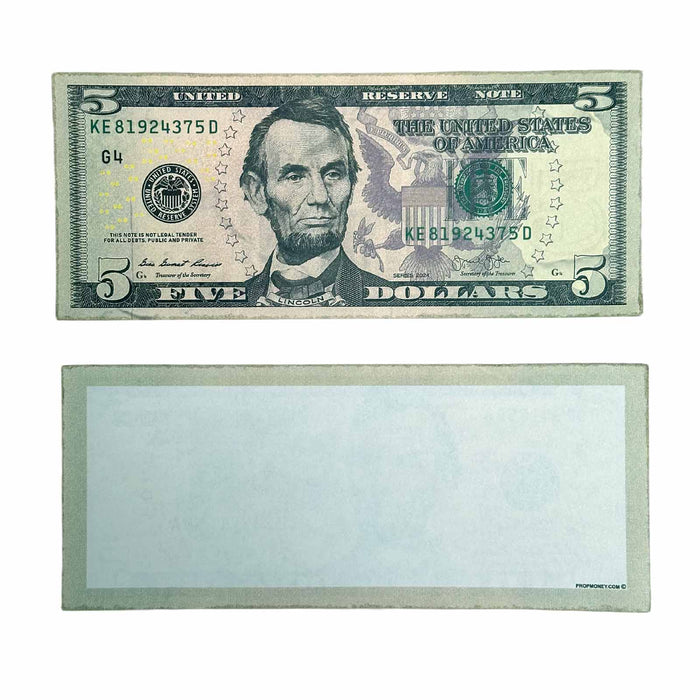 $5 Close-Up ✔️RealAged™ New Series Bills – Realistic Hero Prop Money - Prop Money Inc.