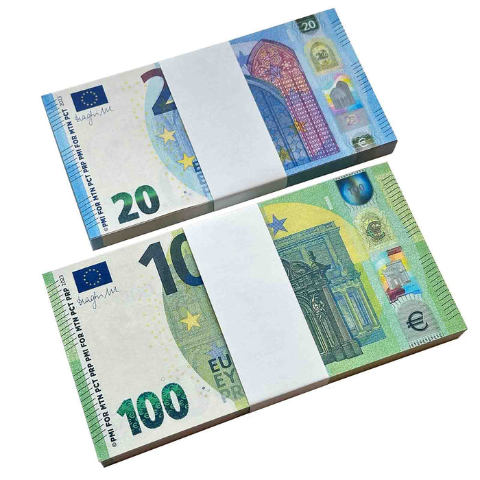 €20|€100 Prop Euro Banknote Stacks