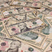 Realistic aged $10 prop money bills for film and photography