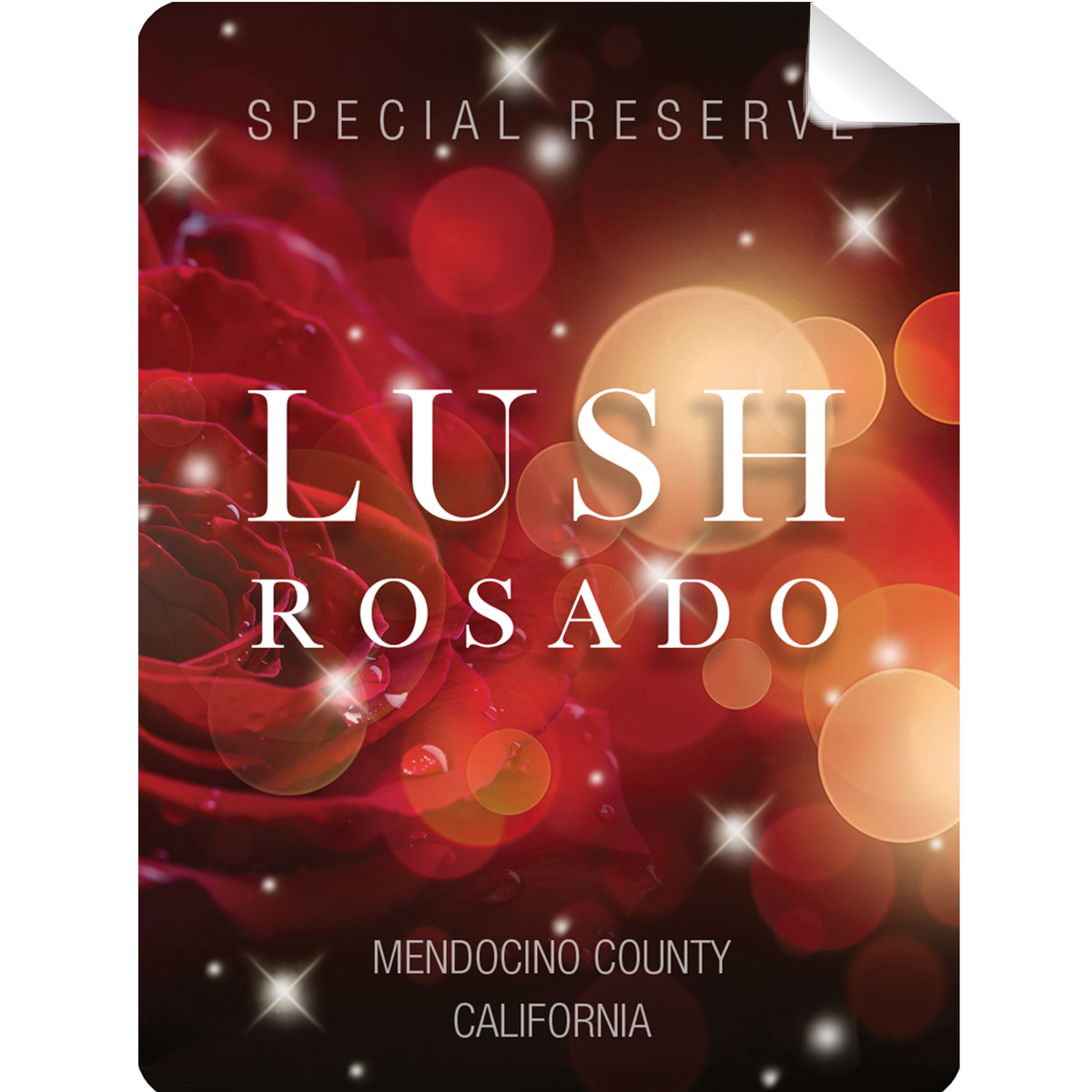 Lush Rosado Wine Bottle Self Prop Adhesive Label - Prop Money Inc.
