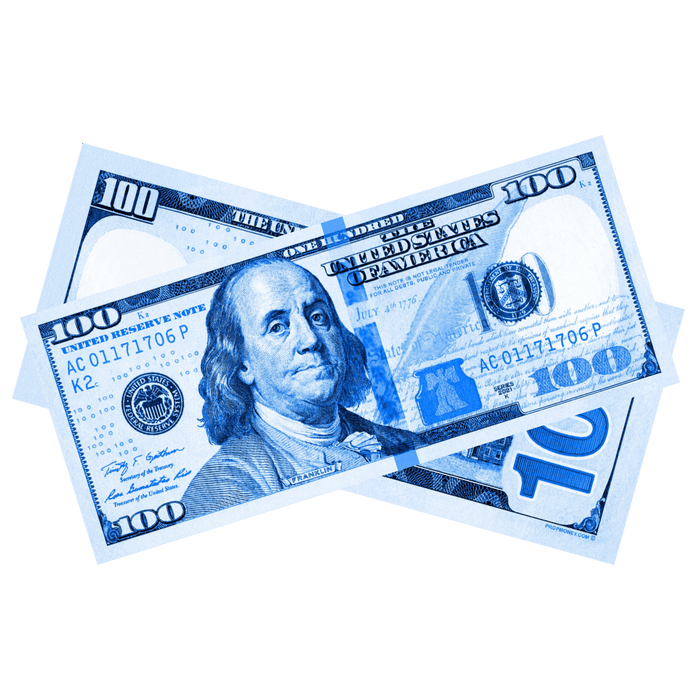 $100 New Series Blue Bills - PropMoney.com