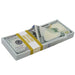 Professional full print prop money stacks for film and TV